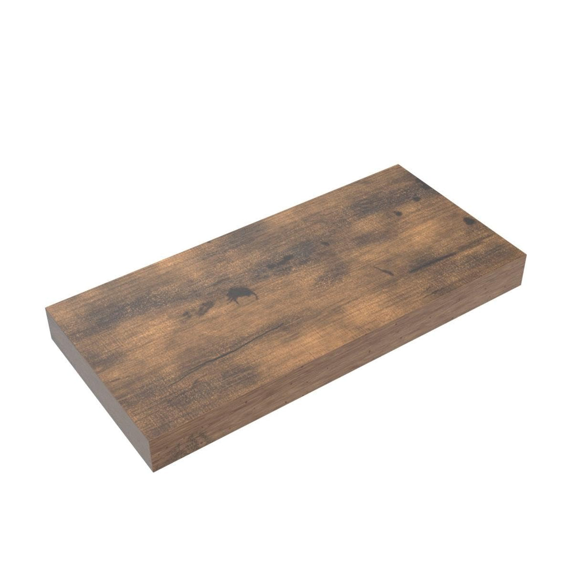 QEEIG Floating Shelves for Wall Small Shelf (Brown, Set of 3, 15.7" x 6.7")