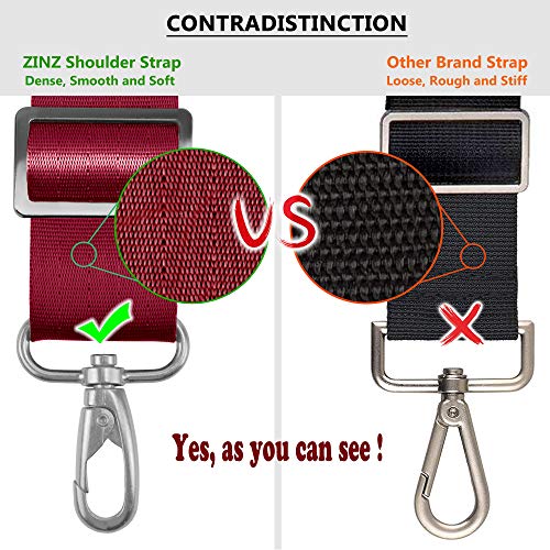 Bag Shoulder Strap, Padded Adjustable Shoulder Strap Replacement - color: Red, size: 57"