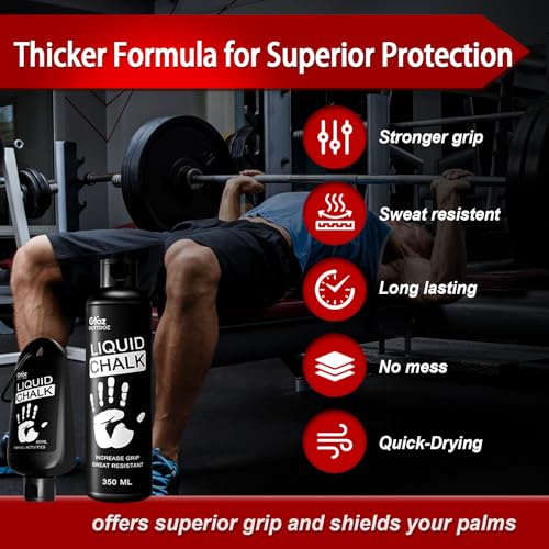 Pro Grade Liquid Chalk 2 oz or 12 oz Mess-Free Gym Chalk for Weightlifting, Gymnastics, Rock Climbing, Dancing, Dries in Seconds - style: 2 oz - 4 Pack