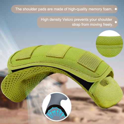 ZINZ 2-Pack Universal Wide Shoulder Pad with Ultra Thick Cushion for Bag Luggage Backpack Bag Crossbody - color: Army Green