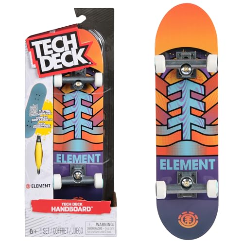 TECH DECK Element Handboard, Authentic Mini Skateboard | 9x Larger than a Fingerboard, Hands Only, Authentic Graphics, Die-Cast Trucks, Skateboard Gifts for Kids & Collectors Ages 6+ - style: Element