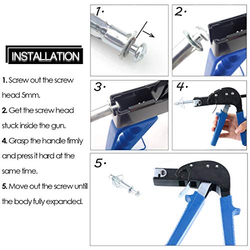 Glarks 30Pcs 4x60MM Heavy Duty Zinc Plated Steel Molly Bolt Hollow Drive Wall Anchor Screws Set for Drywall, Plaster and Tile (M4x60) - size: 4x60mm