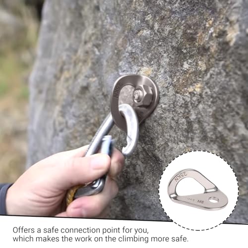 Climbing Bolt Hanger - Stainless Steel Rock Climbing Anchor Bolt Outdoor Gear Rescue Hammock Installation, Fits for Bolt, 2PCS - size: 25KN, style: M8