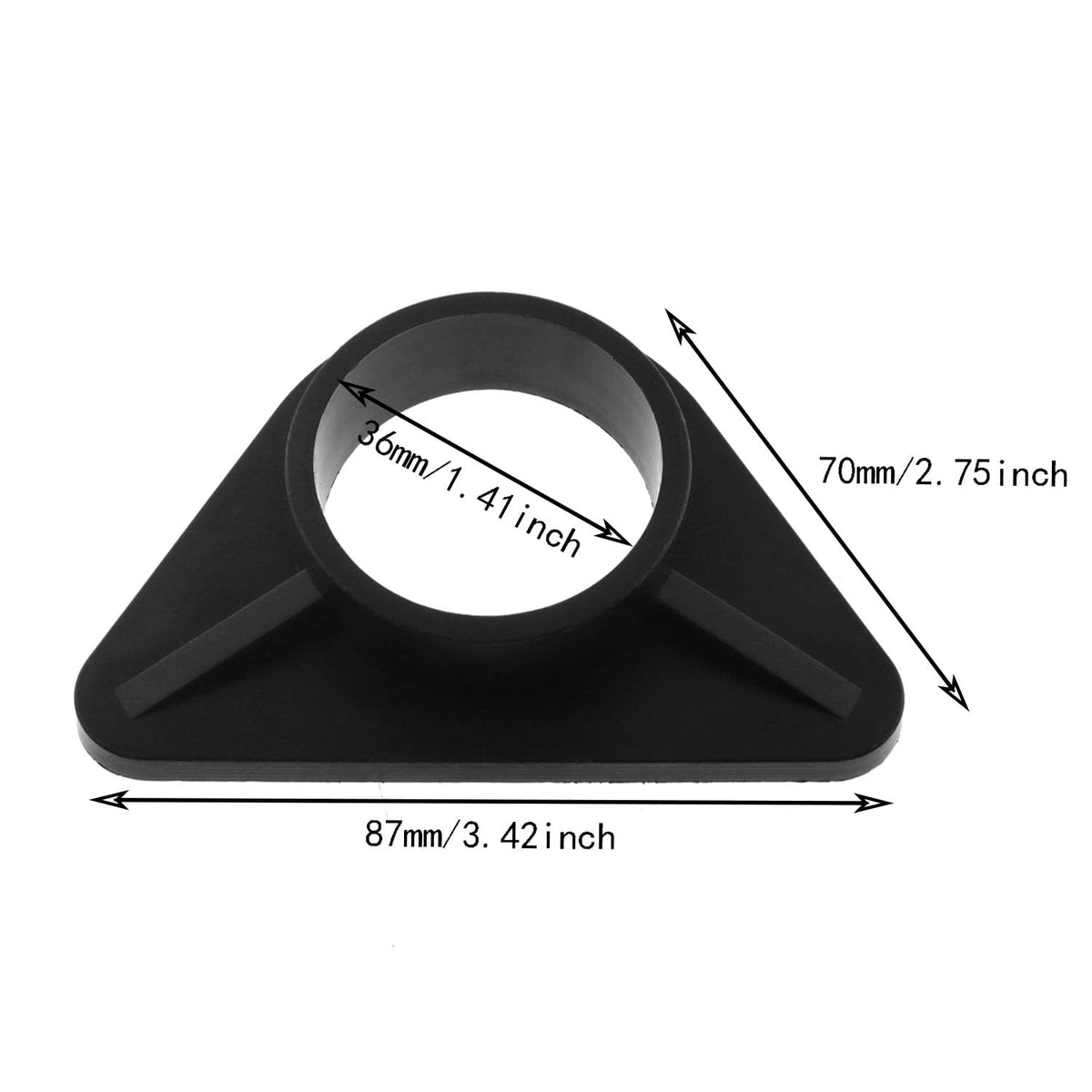 Maxmoral 4PCS Kitchen Faucet Reinforcement Bracket PP Triangular Stable Structure 36mm Inner Diameter Accessory for Sink Faucet Base Black