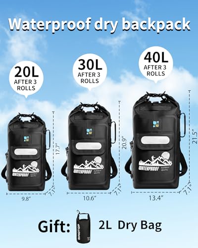 Dry Bag Backpack - color: Black, size: 20L