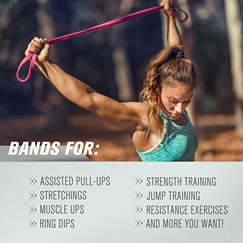RitFit Pull Up Assist Band in Natural Latex for Stretching and Mobility | Resistance Band,Eco-Friendly Latex, Pull-Ups Powerlifting, Physical Therapy Rehab, Full-Body Training, Mobility Training - color: Aqua