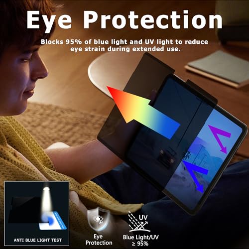 Megoo Privacy Screen Protector for Surface Laptop 6/5/4/3/2/1 13.5 Inch, Anti-Spy, Anti-Glare, Blue Light & UV Blocking, Magnetic Nano Technology, Removable Design - size: Laptop 6/5/4/3/2/1 13.5"