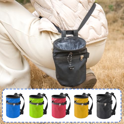 Rock Climbing Chalk Bag & Zippers Pockets Adjustable Bouldering Chalk Bag Bucket for Gym Climbing Gymnastic Bouldering Bucket - color: Better Color