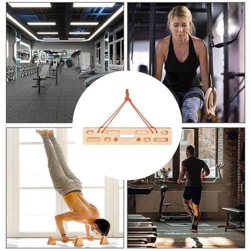 Hangboard Rock Climbing Wooden Multi-Grip Portable | Rock Climbing Pull Up Bar Grip Trainer for Climbers Beginner Men Women Home Gym Indoor Fitness Workout
