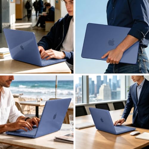 MOSISO Compatible with MacBook Neo Case 13 inch 2026 A3404 A18 Pro Chip | Scratch-Resistant Ultra-thin Protective Hard Shell Case Cover, Crystal Indigo - color: Crystal Indigo