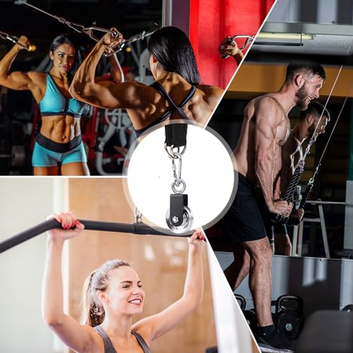 SERTT Cable Pulley Wheel for Home Gym Pulley System, Upgraded 90mm Aluminium Alloy Gym Pulley for Maximum 660LBS Load - color: Silver, style: [2 Pack]
