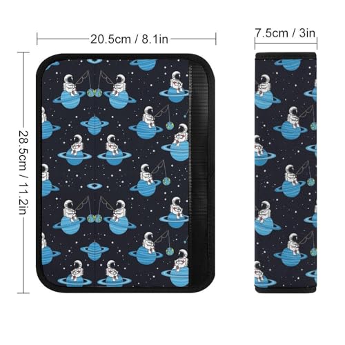 Universal Soft and Comfortable Funny Astronaut Seat Belt Shoulder Pad for Girls and Boys, Most Cars, 2 Pack Seat Belt Covers Cushion Shock Absorption - color: Pattern 378