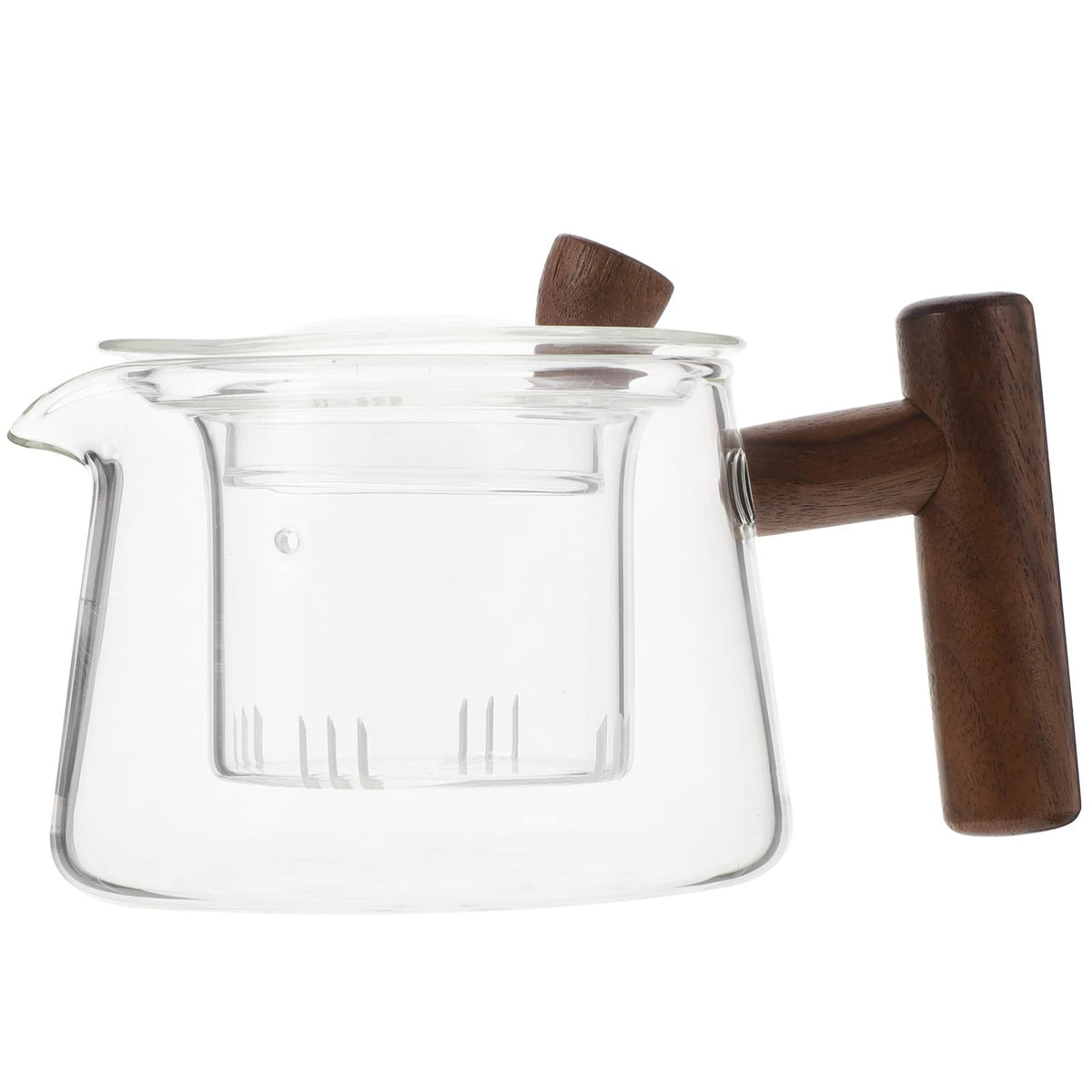 DOITOOL Clear Glass Teapot 500Ml Stovetop Tea Kettle Teapot with Side Handle for Loose Leaf Tea Blooming Flower Chinese Set Glass for Home Office