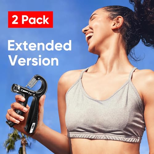 HiKeep Grip Strength Trainer (2 Pack), Forearm Strengthener, Hand Grip Gripper Strengthener, Hand Strengthening Devices, Forearm Exerciser, Finger Wrist Strengthener, Exercisers Squeezers for Strength - color: Black