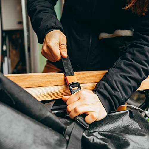 GEAR AID Utility Straps with Side-Release Buckle, Secure and Compress Camping, Biking, Hunting, Boating Gear, 1" Width, 40" Length - size: 1" x 40", style: 2 Straps
