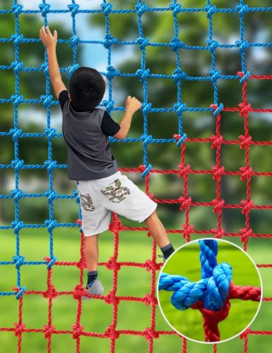 Climbing Cargo Net, Polyester Playground Climbing Net, Heavy Duty Large Military Climbing Net for Kids Outdoor, Kids Safety Protection Net, Rope Ladder, Jungle Gyms, Swingset, Treehouse - size: 3ft x 6ft