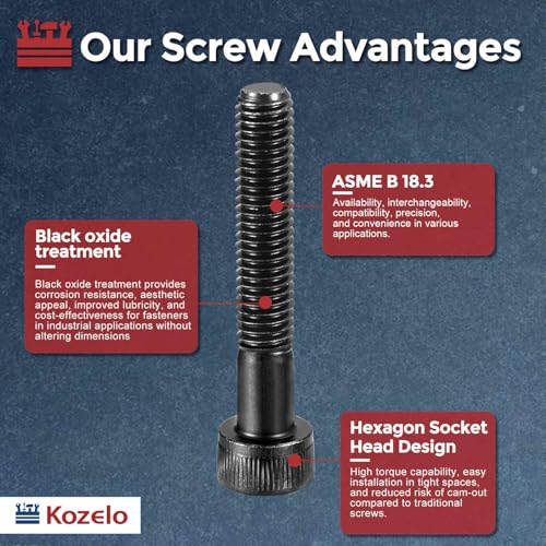 25pcs Socket Head Cap Screws - [M6-1 x 35mm] Alloy Steel Black Oxide Grade 12.9 Internal Hex Screw for 3D Printer Furniture Industrial Use, Black - size: M6-1x35mm