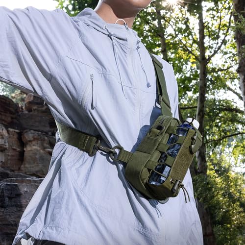 MiOYOOW Tactical Sling Bag, Waterproof Chest Pack Adjustable Crossbody Backpack for Men Women Outdoor Sports Climbing Camping - color: Black
