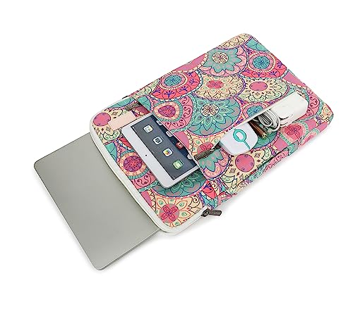 360° Protective Laptop Sleeve Case Bag with 3 Pockets,Handle,Luggage Strap for MacBook Pro 14 inch and 14 inch-14.4 inch Screen Laptop (Bandanna) - color: Bandanna, size: 14 inch-14.4 inch