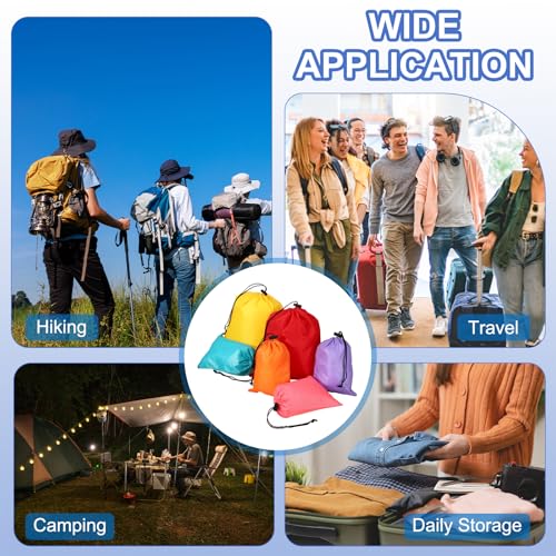 Drawstring Bag with Toggle, Stuff Sack String Waterproof Travel Storage Bags Cinch Stuff Pouch -Fitting for Yoga - color: Pink