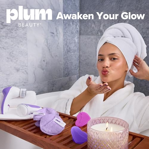 Plum Beauty Complete 5-in-1 Nail Care System – Manicure & Pedicure Kit | with Interchangeable Attachments for Shaping, Buffing, and Cuticle Care