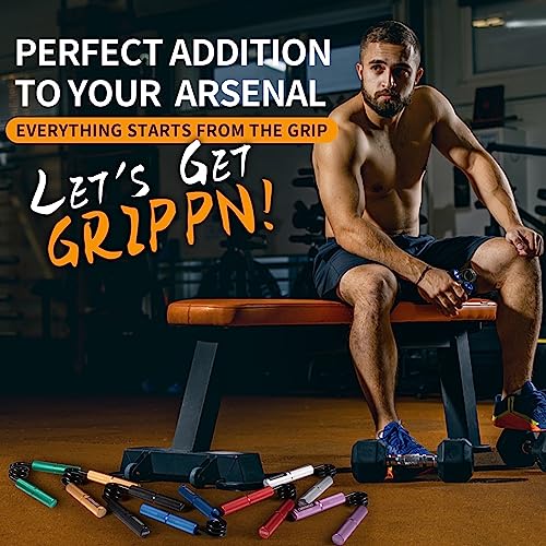 Grip Strength Trainer Set, 6 Pack, 50-350LB, Wrist Forearm Strengthener, Metal No Slip, Hand Grip Gripper Strengthener for Strength Training and Exercise, Hand Workout Squeezer Grip Strength - color: Gold,300lb