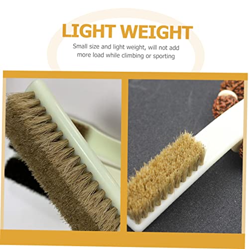 MAGICLULU 2pcs Climbing Accessories Rocks Cleaning Brush Boars Hair Brush Bouldering Stone Cleaning Tool Portable for Climbing