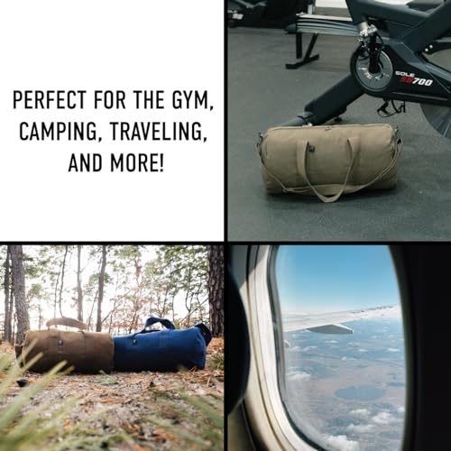 Rothco Heavy-Duty Canvas Shoulder Duffle Bag - Rugged Travel Gym Gear Equipment Bag - color: Olive Drab, size: 15 Inches