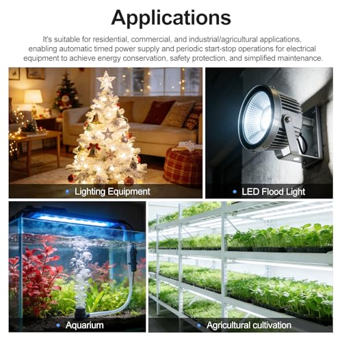 Baomain Time Switch Relay,Digital LCD Programmable Timer,110V AC Input,200-250V 16A Output,28 Programs Daily/Weekly Schedule,CN101A for Lighting and Equipment Control - size: Timer