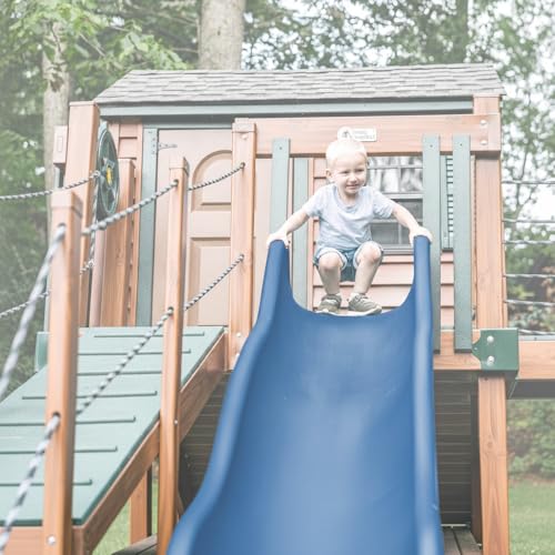 TUSK Avalanche 12 ft Rotomolded Playset Slide, Blue - color: Blue, size: 12 ft