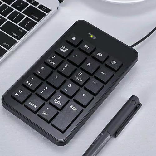 USB Numeric Keypad Keyboard 23 Number Keypad Corded Pad for Laptop PC Computer Notebook Big Print Letter USB Pad