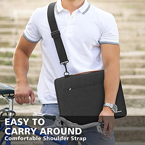 NIDOO 15.6" Laptop Sleeve case Notebook Shoulder Bag Handbag for 15.6 inch Lenovo ThinkPad T15 Gen 2 / L15 Gen 4/16" Legion Pro 7i Gen 10 Intel/ 16" HP Envy Laptop 17t-cw000/ Dell G16 Gaming - color: Dark Gray - Shoulder, size: 15.6 inch