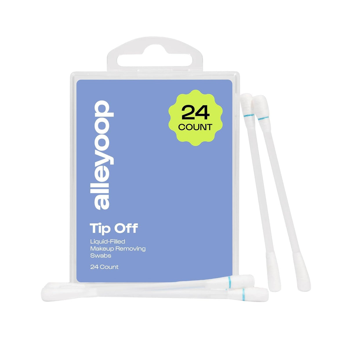Alleyoop Tip Off Swabs, Liquid Makeup Remover for Eye, Lip & Mascara, 24 Ct