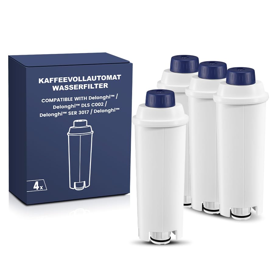 Mutital Water Filter Cartridges, Replacement for De'Longhi DLSC002, 4Pack