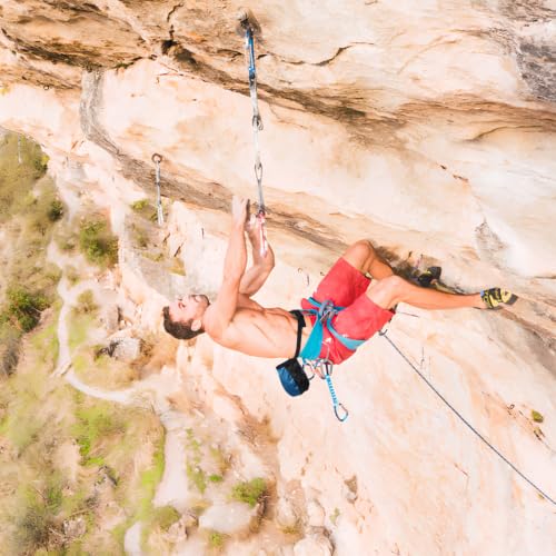 2 Pcs Large Capacity Rock Climbing Chalk Bags with Drawstring Closure and Hard Brim, Polyester Chalk Containers for Outdoor Sports and Rock Climbing
