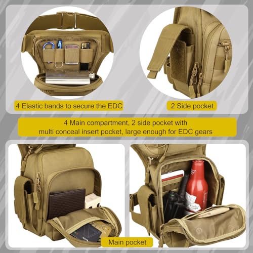 Tactical Drop Leg Bag Military Tool Gear Fanny Thigh Pack Utility Airsoft Motorcycle Cycling Waist Gear Pouch (Patch Included) - color: Black