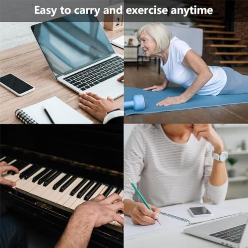 4 Fingers Exercise Ring,Silicone Grip Strength Rings Hand Grip Strengthener, Hand Training Ring Finger Strength Trainer for Forearm Hand Exercise Guitar Finger Strengthener Rock Climbing, Set of 4
