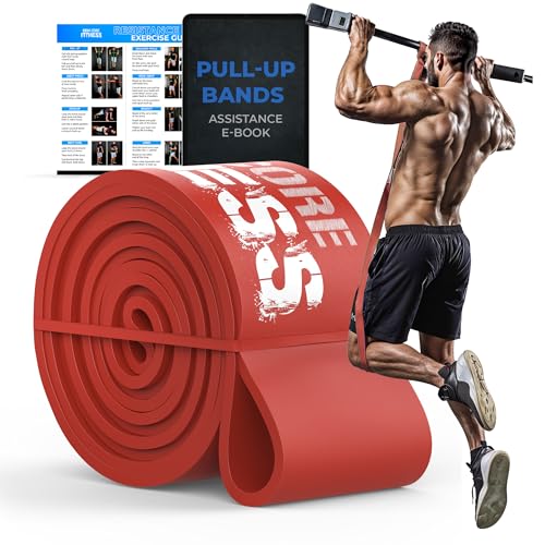Pull Up Assistance Resistance Bands - Long Loop Power Bands for Men and Women - Strength Power Flexibility Training at Home & Gym - Ebooks & Workout Chart Included by Iron Core Fitness - color: #X Orange