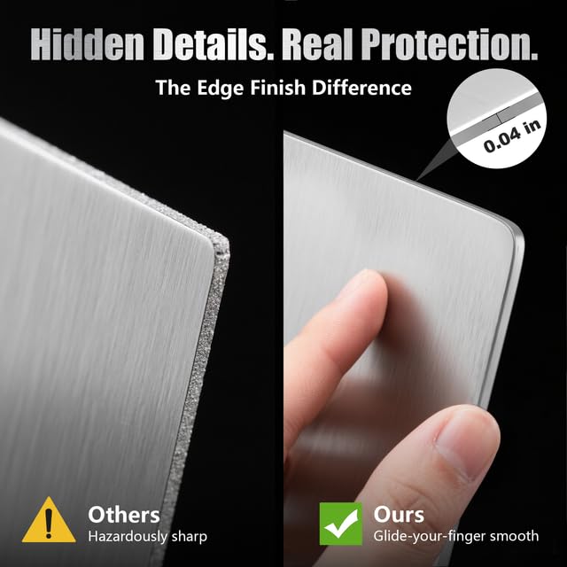 URMONA 3 PCS 304 Stainless Steel Cutting Board Set for Kitchen