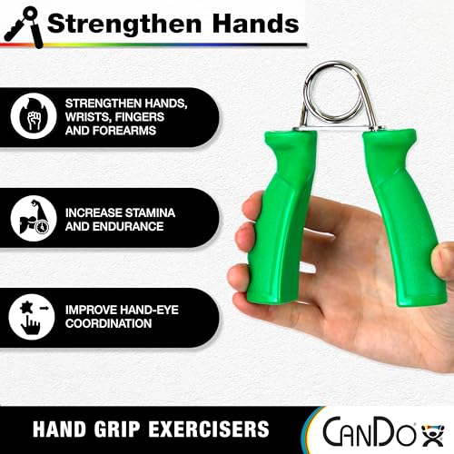 CanDo Ergonomic Hand Grip - color: Blue, size: Heavy - 24 lb