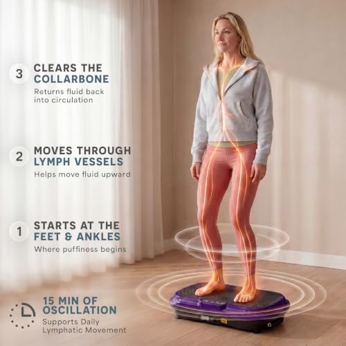Lifepro Waver Vibration Plate Exercise Machine with 99 Speeds & 10 Presets | Resistance Bands, Non-Slip Surface, 330 lbs Capacity — Vibration Plate for Lymphatic Drainage, Body Toning, Full-Body Workout - color: Purple