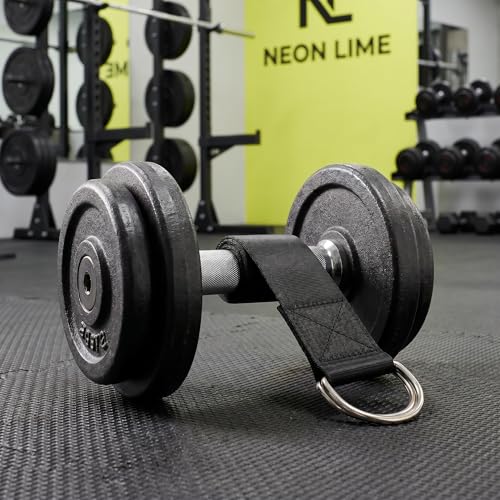 ULTECHNOVO Heavy Duty Barbell Weight Plate Belt 2pcs Nylon Loading Straps for Dumbbell and Barbell, Prevents Slippage and Disperses Waist Pressure, for Squats and High Intensity Interval