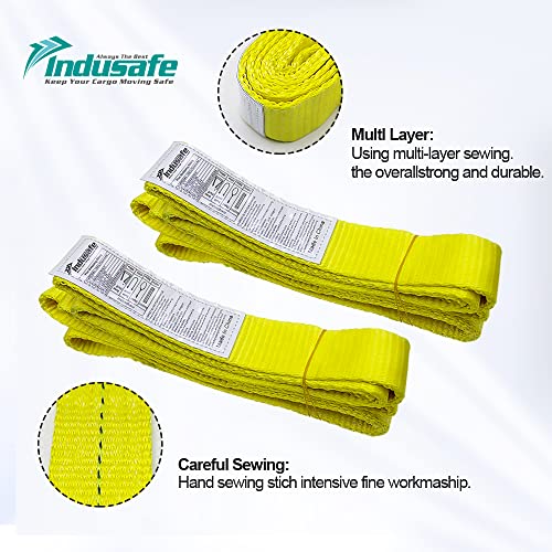 1" x 6’Rigging Moving Straps Lifting Sling Tree Saver Recovery Straps Twisted Eye Web Sling 1600lbs Vertical Capacity - color: Yellow - Vertical Capacity 1600LBS, size: 6ft