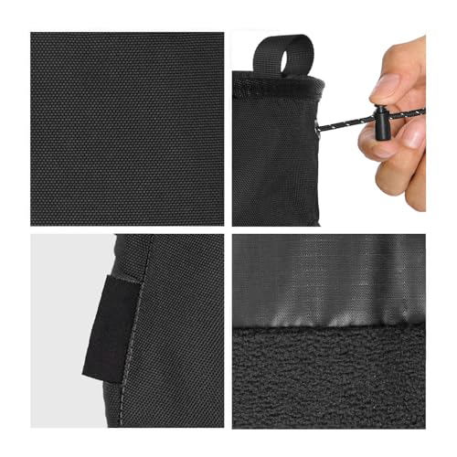 Drfeify Mountaineering Chalk Bag, Large Capacity Travel Bag with Independent Front Pocket, Outdoor Sports Gear for Climbers Hikers - size: Small Black