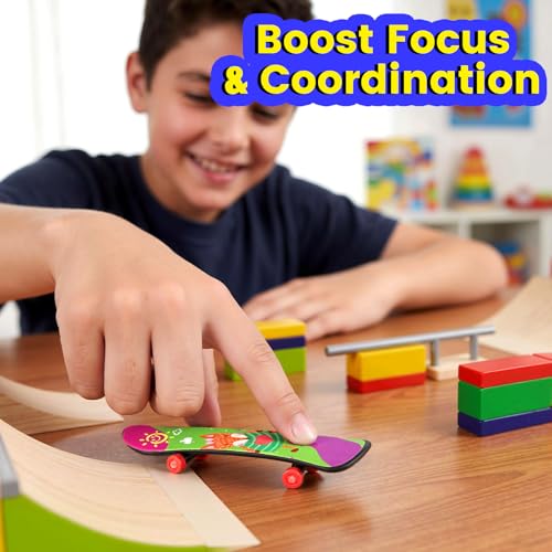 LovesTown 50 PCS Mini Finger Skateboards for Sports Party Favors | Professional Finger Boards Set Toys for Kids Birthday Gifts Party Favors, Goodie Bag Fillers, Classroom Prizes Treasure Box