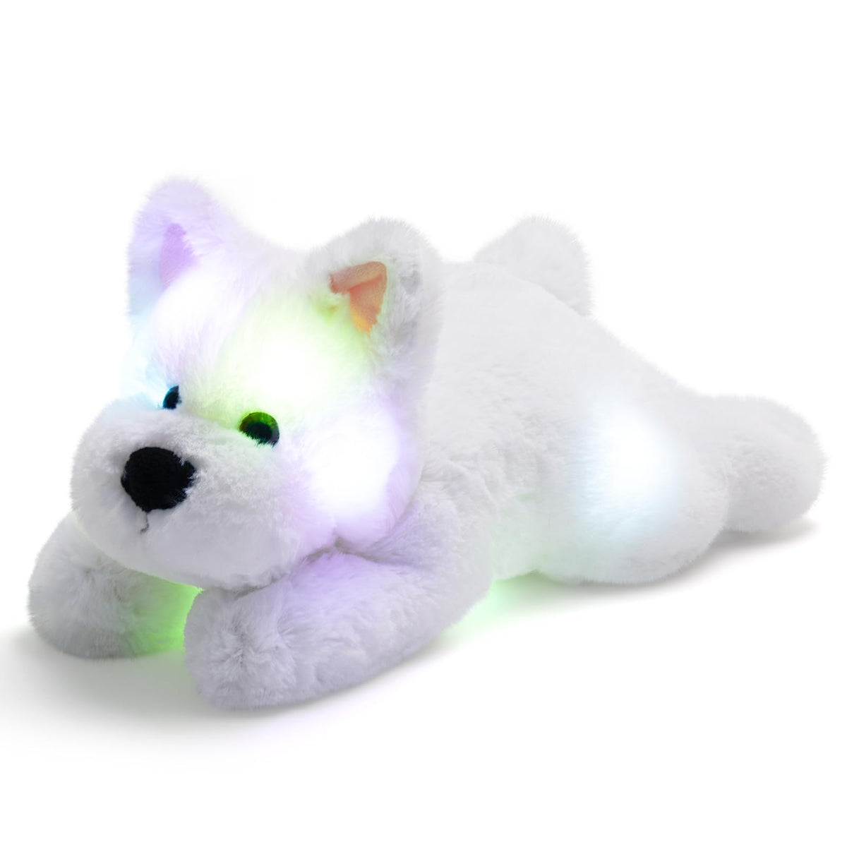 Light up West Highland White Terrier Dog Stuffed Animal Glowing Puppy Plush