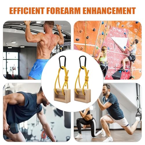 Hangboard Climbing 1 Pair Wooden Fingerboard Pull up | Fingerboard Climbing for Climbers Tree Hand Playground Enhances Grip Strength Indoor Outdoor Doorway