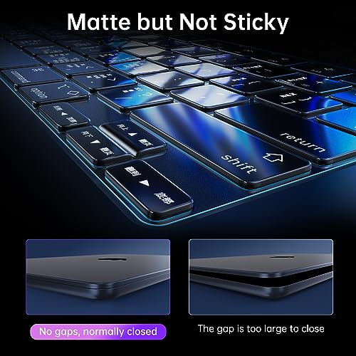 Soonjet for MacBook Air 15 inch Case, M5 M4 M3 M2 2026-2023 Keyboard Cover | 100% Color Match, Midnight Blue, Clear Matte, Anti Fingerprint & Scratch, Protective Laptop Hard Shell, Ultra Thin, Snug Fit - color: Frost Midnight