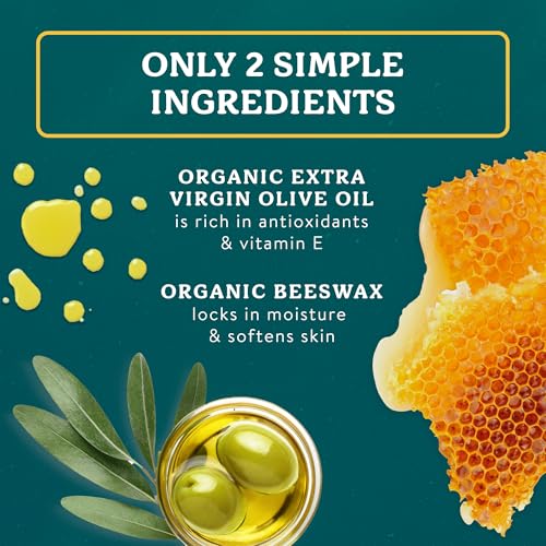 Badger Balm Unscented, 100% Organic Olive Oil & Beeswax, Fragrance Free Hand Cream, Long Lasting Sensitive Skin Moisturizer, 2 oz Tin - size: 2 Ounce (Pack of 1)