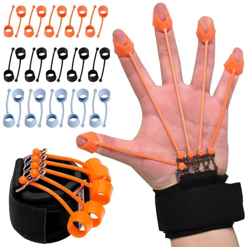 Hand Grip Exerciser Finger Strengthener, Adjustable Hand Strengthener With Silicone Bands 40/60/75 Lbs, Finger Stretcher For Climbing, Exercise, And Injury Rehabilitation